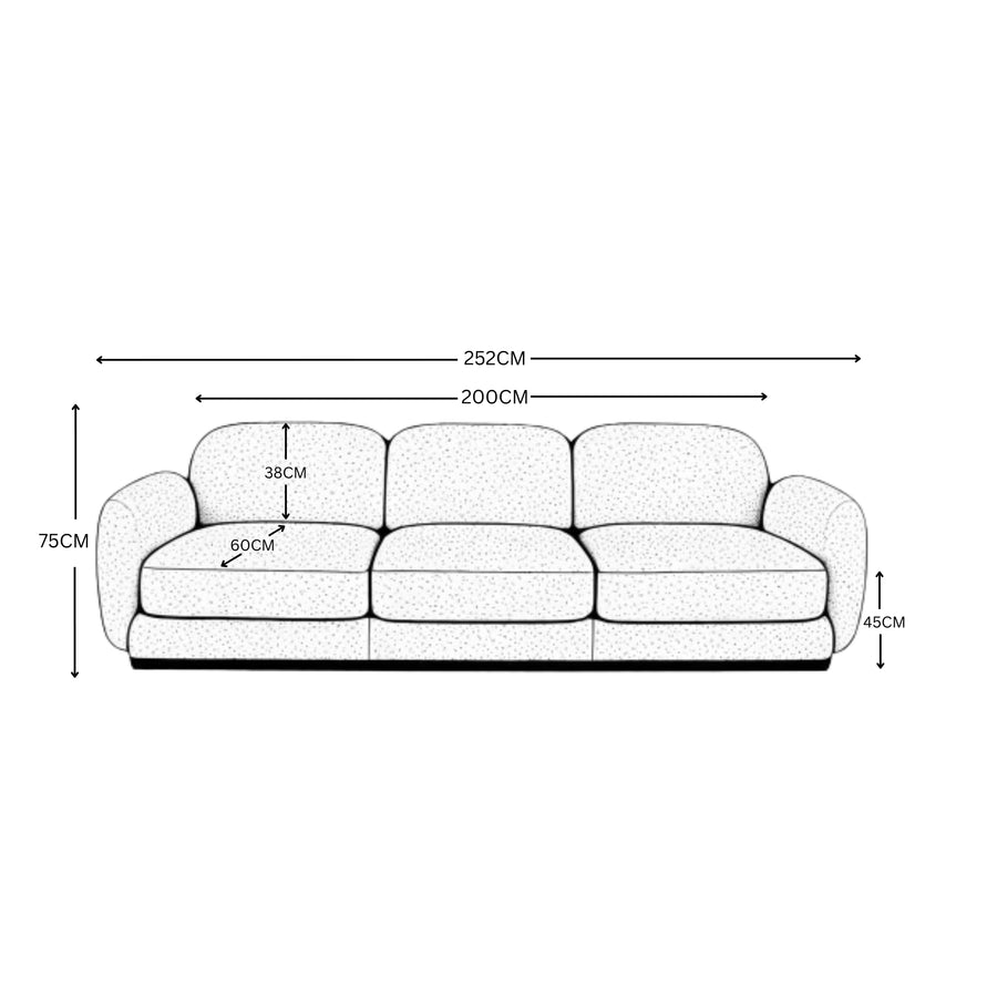 Hallie Sofa (3 seater - Green)