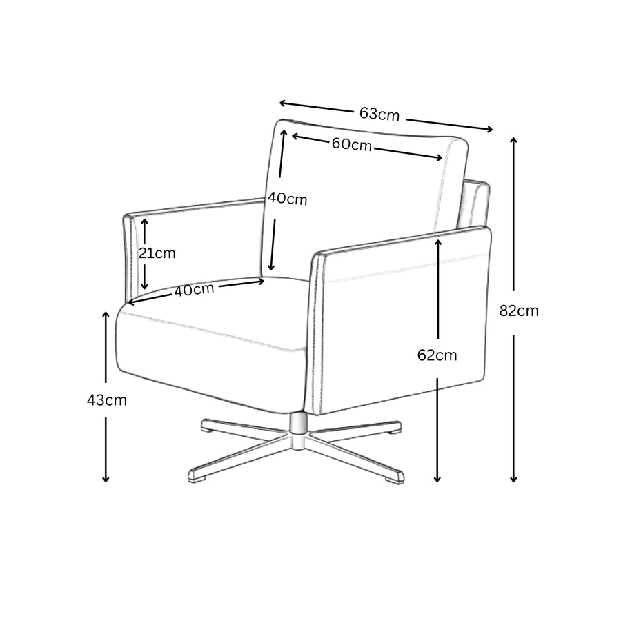 Munich Leather Hinge Chair