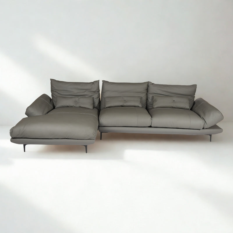 Aventi Grey L-Shaped Sofa