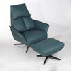 Dark Teal Corra Recliner Armchair with an Ottoman (3 positions)