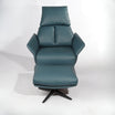Dark Teal Corra Recliner Armchair with an Ottoman (3 positions)