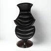 Bentley Black Crescent Swivel Chair