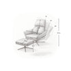 Dark Teal Corra Recliner Armchair with an Ottoman (3 positions)