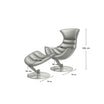 Bentley Black Crescent Swivel Chair