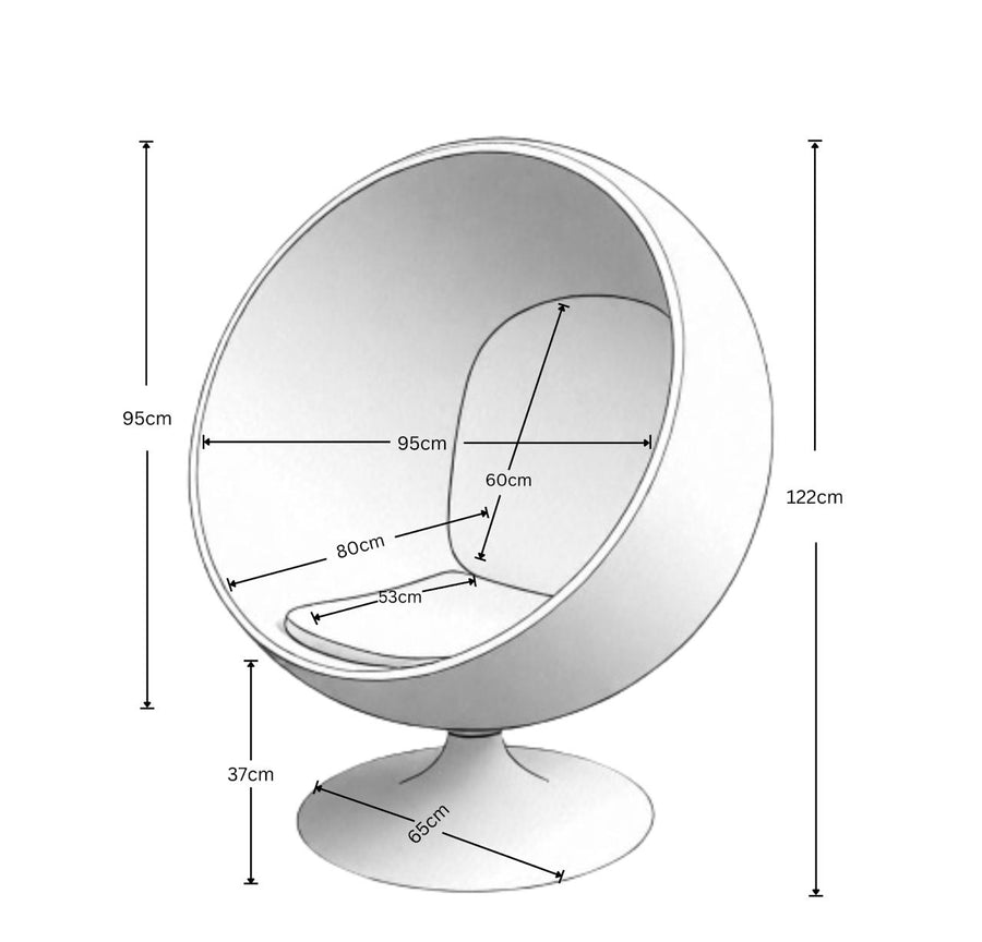 Dome Orange Pod Chair