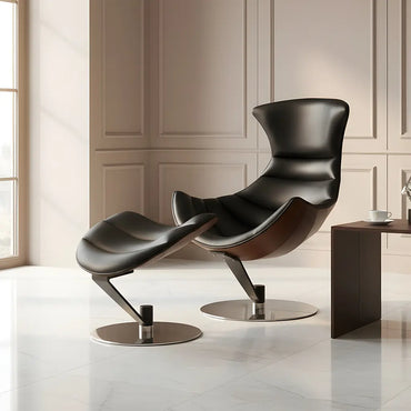 Bentley Black Crescent Swivel Chair