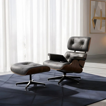 Lincoln Leather Chair & Footstool