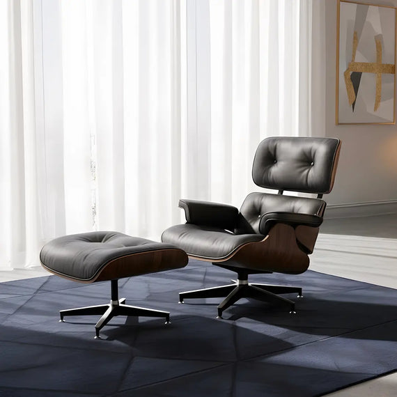 Lincoln Leather Chair & Footstool