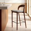 Enya Bar Stool Dark Wood Finish