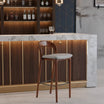Enya Bar Stool Dark Wood Finish