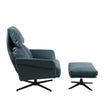 Dark Teal Corra Recliner Armchair with an Ottoman (3 positions)