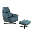 Dark Teal Corra Recliner Armchair with an Ottoman (3 positions)