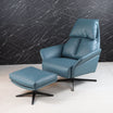 Dark Teal Corra Recliner Armchair with an Ottoman (3 positions)