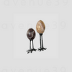 A Pair of Rooted Egg Stands (Brown & Golden)