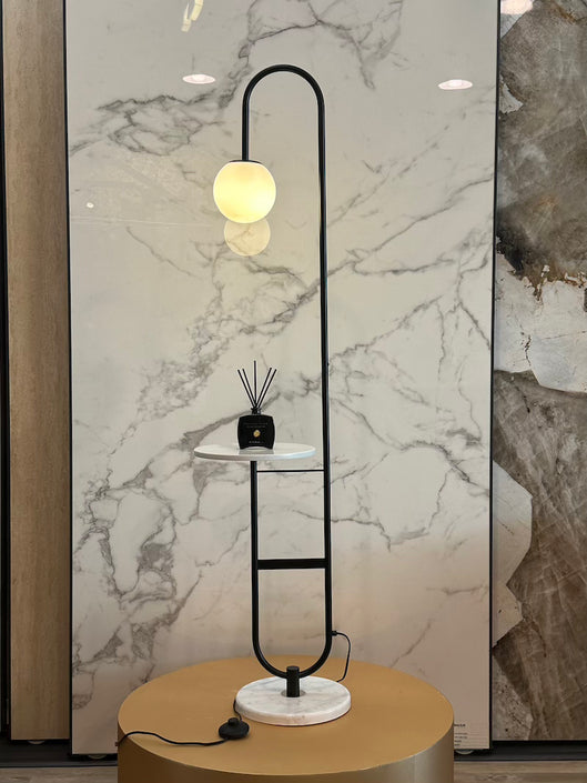 Cipriani Floor Lamp - white marble table