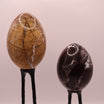 A Pair of Rooted Egg Stands (Brown & Golden)