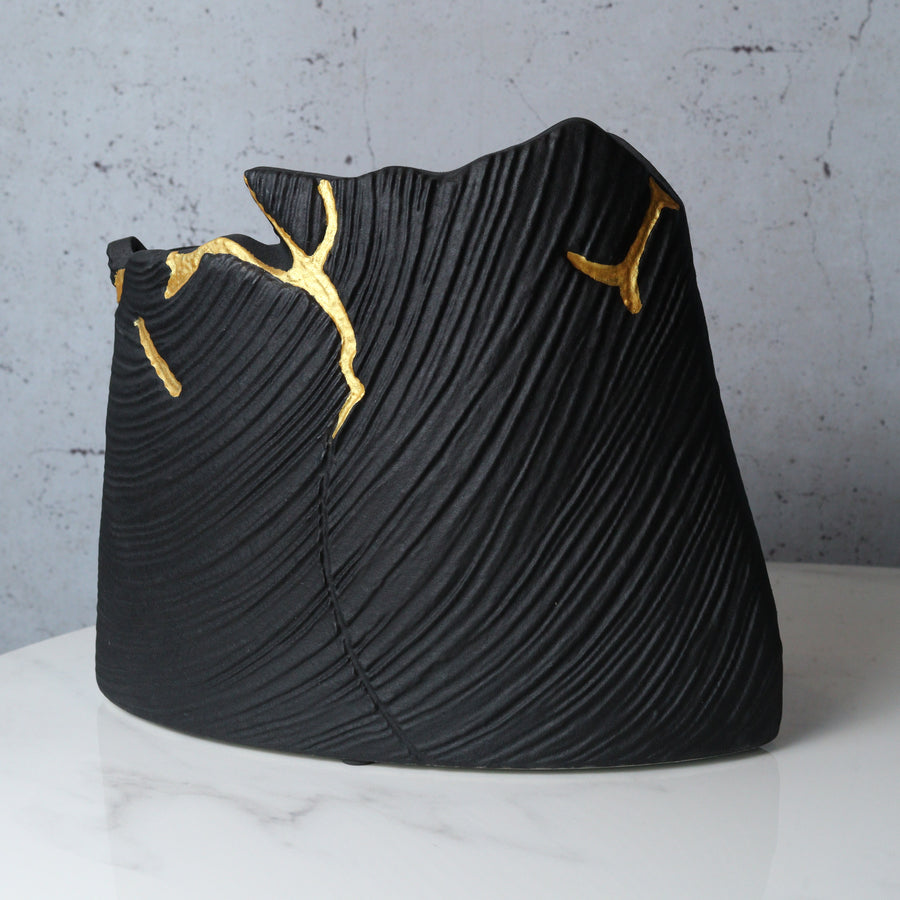 Midnight Drape Vase