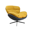 Marlin Tub Swivel Chair (Mustard Yellow & Black)