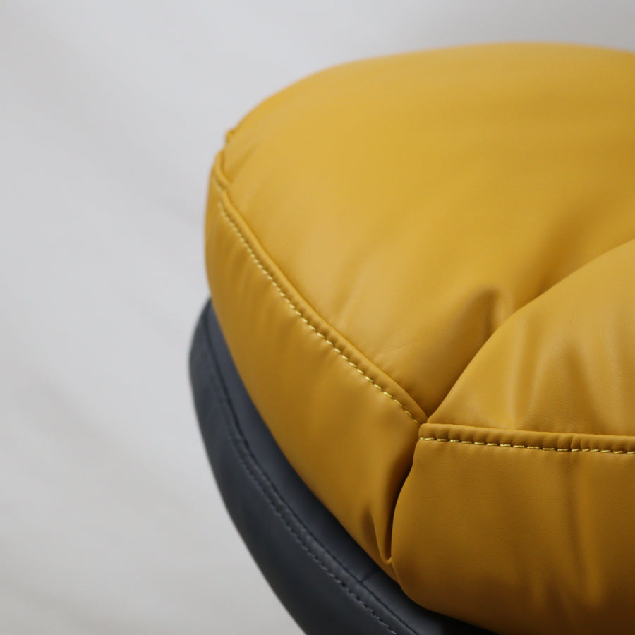 Marlin Tub Swivel Chair (Mustard Yellow & Black)