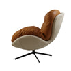 Marlin Tub Swivel Chair (Brown & cream)