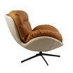 Marlin Tub Swivel Chair (Brown & cream)