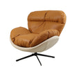 Marlin Tub Swivel Chair (Brown & cream)