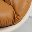 Marlin Tub Swivel Chair (Brown & cream)