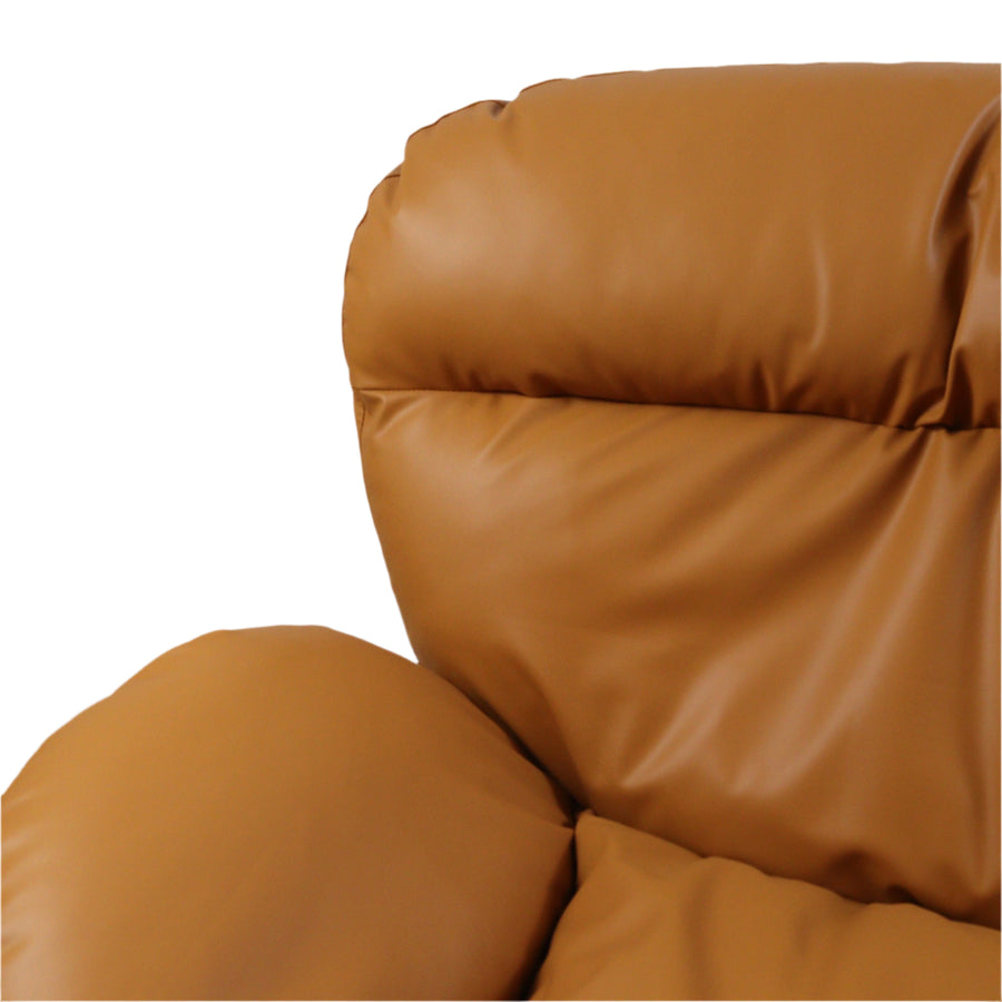 Marlin Tub Swivel Chair (Brown & cream)