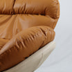 Marlin Tub Swivel Chair (Brown & cream)