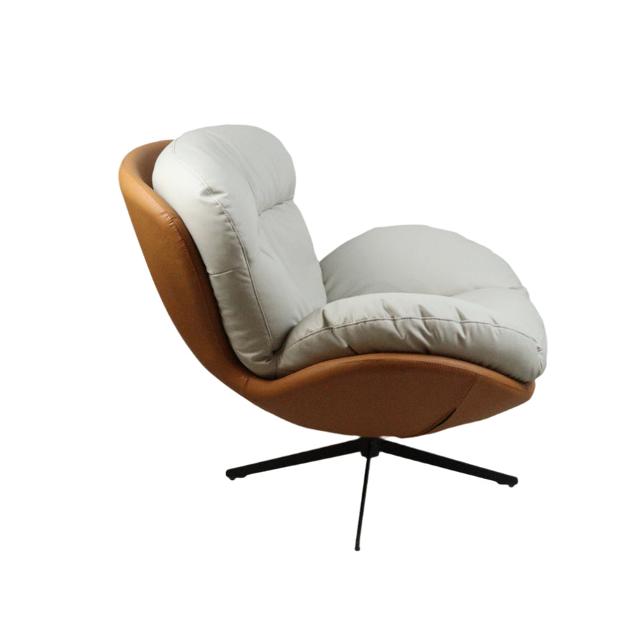 Marlin Tub Chair (Cream & Brown)