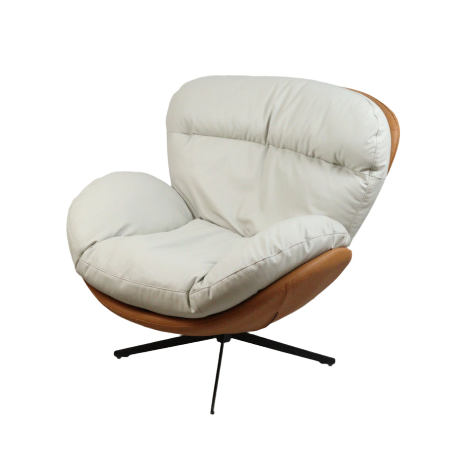 Marlin Tub Chair (Cream & Brown)