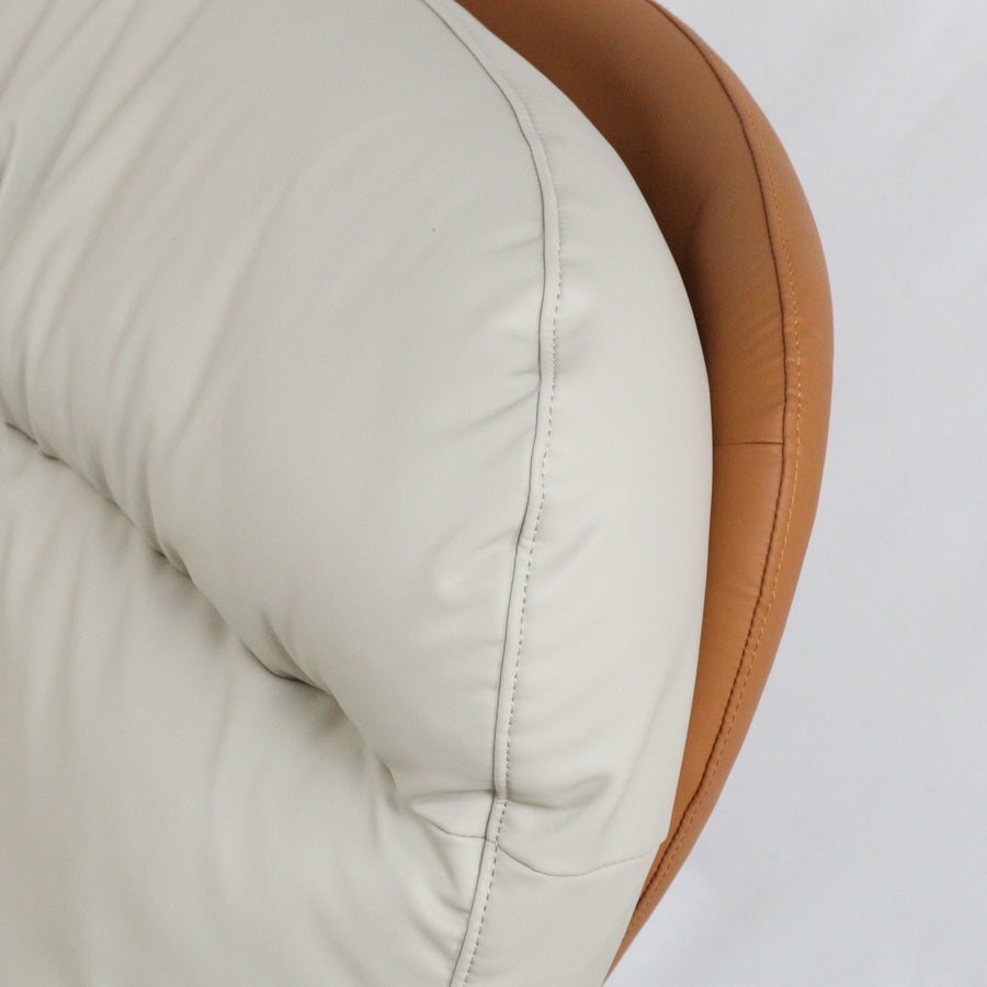 Marlin Tub Chair (Cream & Brown)