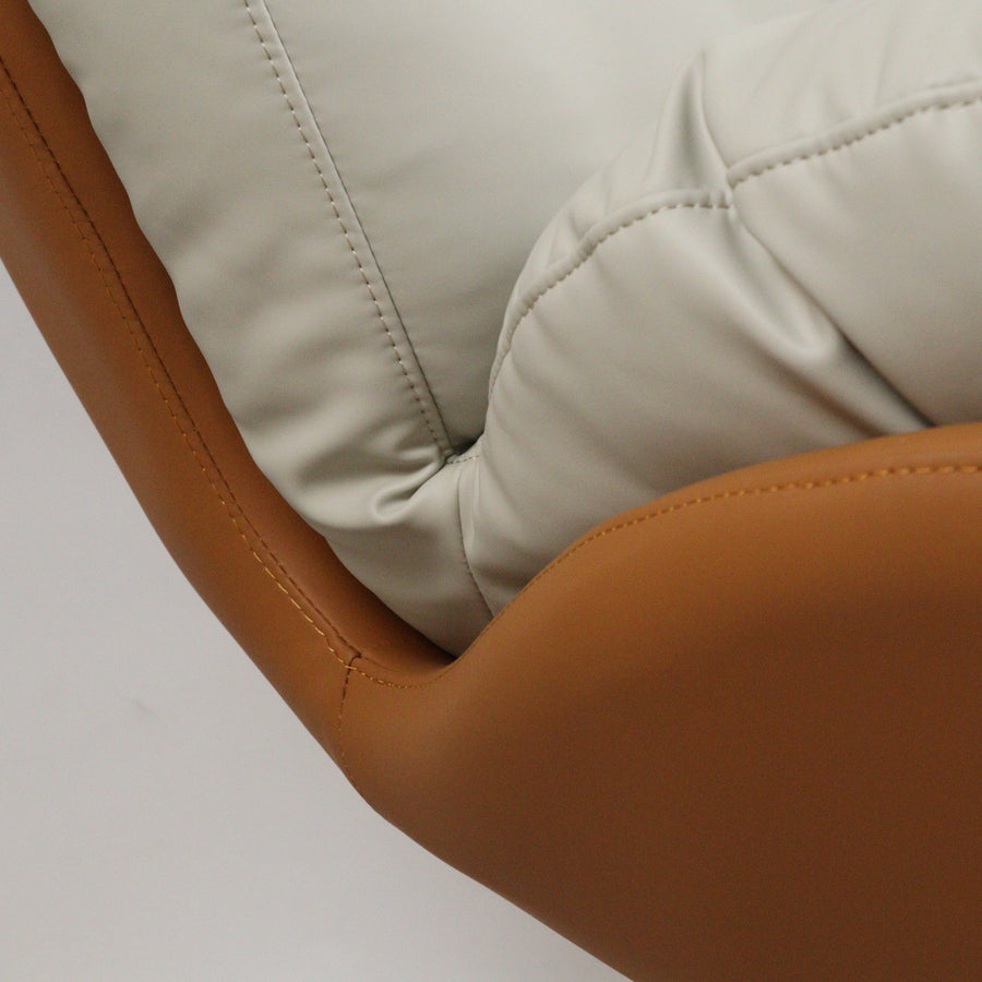 Marlin Tub Chair (Cream & Brown)