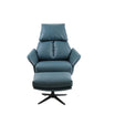 Dark Teal Corra Recliner Armchair with an Ottoman (3 positions)