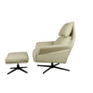 Cream Corra Recliner Armchair with an Ottoman (3 positions)