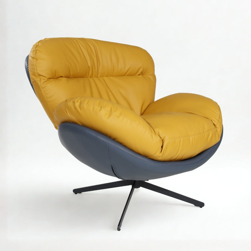 Marlin Tub Swivel Chair (Mustard Yellow & Black)