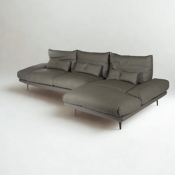 Aventi Grey L-Shaped Sofa