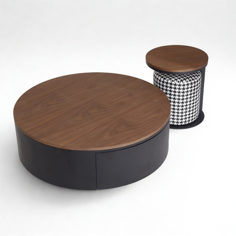 Lucius Coffee Table Set (Coffee Table+Side Table+Ottoman)