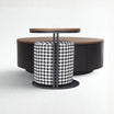 Lucius Coffee Table Set (Coffee Table+Side Table+Ottoman)