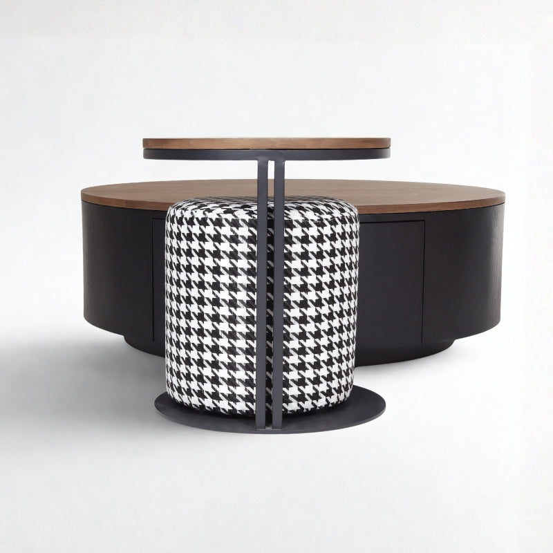 Lucius Coffee Table Set (Coffee Table+Side Table+Ottoman)