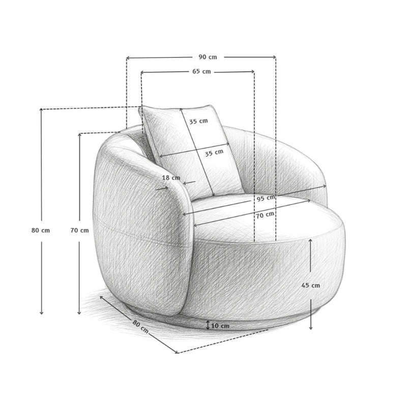 Columbo Armchair (Dark Grey)