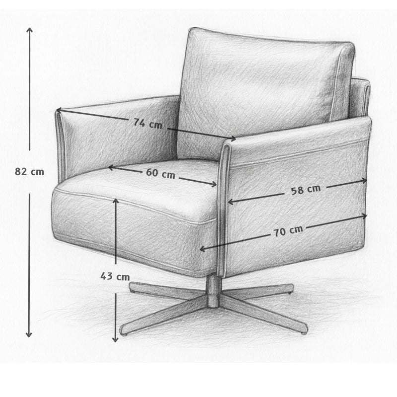 Munich Leather Hinge Chair