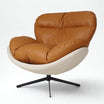 Marlin Tub Swivel Chair (Brown & cream)