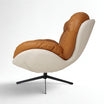 Marlin Tub Swivel Chair (Brown & cream)