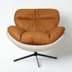 Marlin Tub Swivel Chair (Brown & cream)
