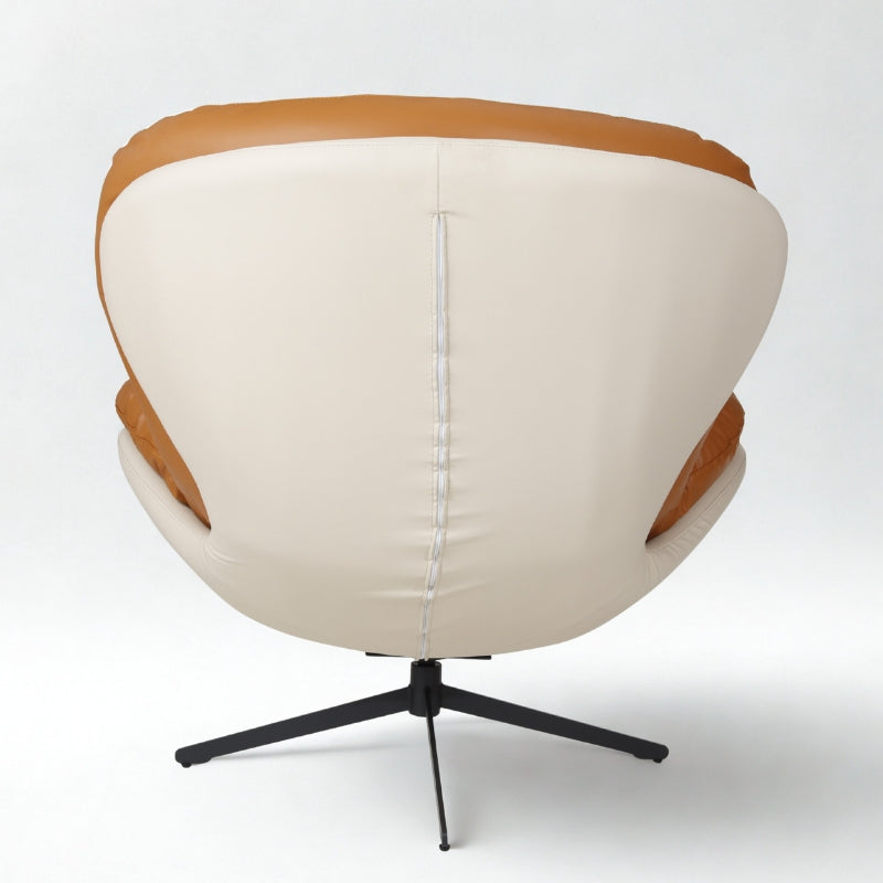 Marlin Tub Swivel Chair (Brown & cream)