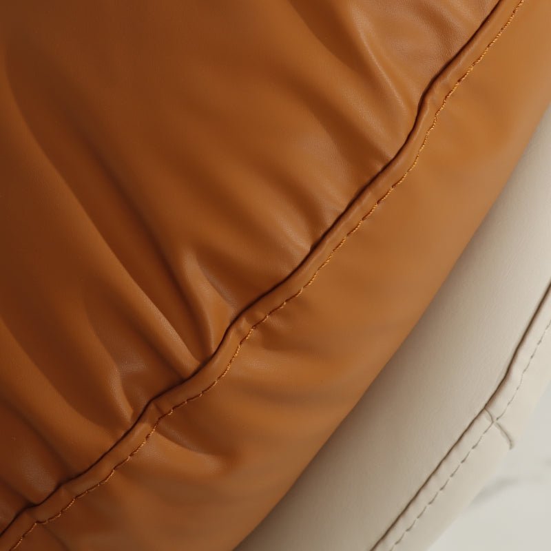 Marlin Tub Swivel Chair (Brown & cream)