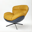 Marlin Tub Swivel Chair (Mustard Yellow & Black)