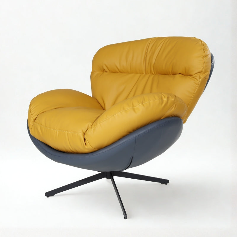 Marlin Tub Swivel Chair (Mustard Yellow & Black)