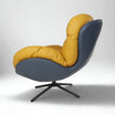 Marlin Tub Swivel Chair (Mustard Yellow & Black)